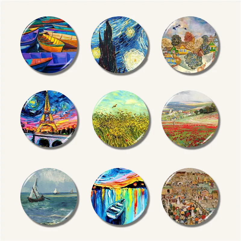 Lychee Vintage Paintings Scenic Fridge Magnet Round Shape Refrigerator Magnets Travel Souvenirs Home Kitchen Decoration
Lychee Vintage Paintings Scenic Fridge Magnet Round Shape Refrigerator Magnets Travel Souvenirs Home Kitchen Decoration