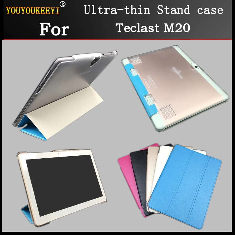 

Ultra-thin Thr-Folding Stand cover Case For Teclast M20 10.1" Tablet case for Teclast M20+Protective film+Stylus