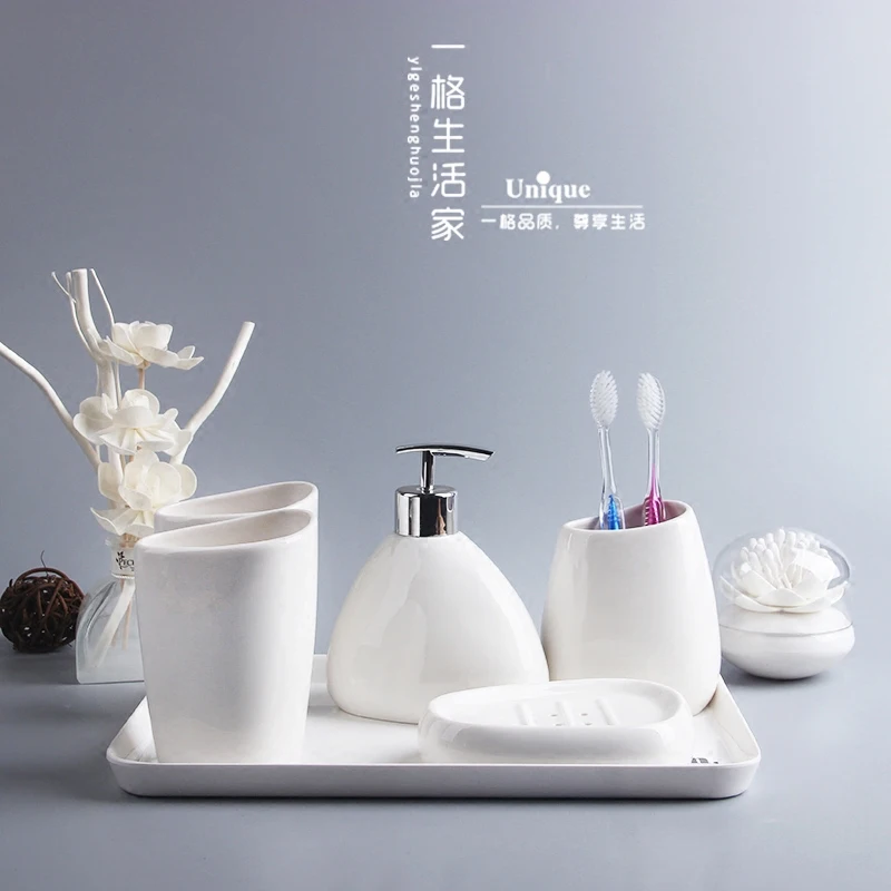 Bathroom Five Sets of European Minimalist Ceramic Wash Four Sets of Bathroom Supplies Set Pieces Wedding Wash Suit
Bathroom Five Sets of European Minimalist Ceramic Wash Four Sets of Bathroom Supplies Set Pieces Wedding Wash Suit