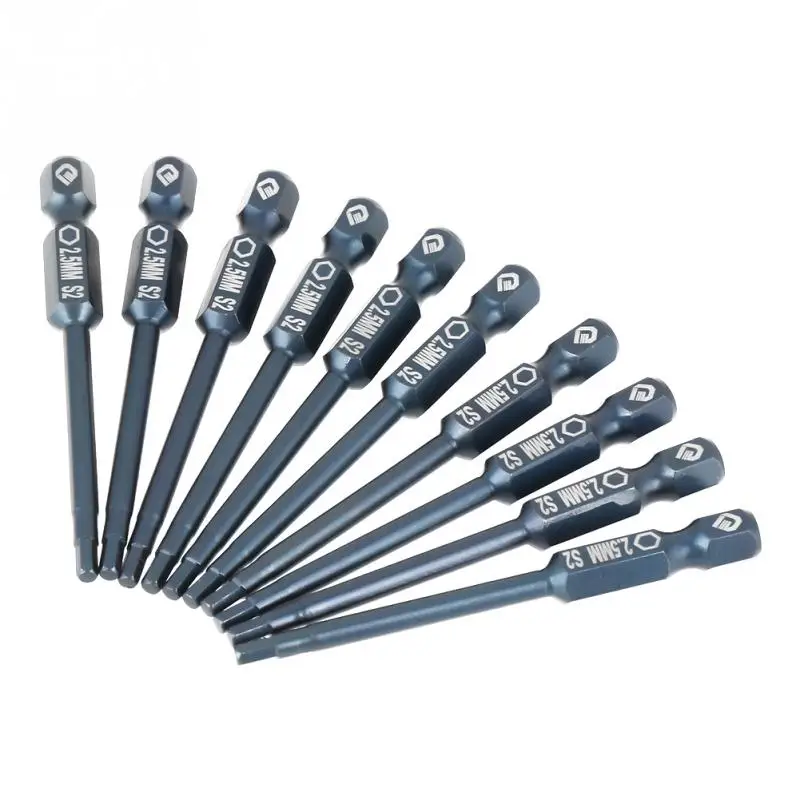 1/4inch Shank 65mm Alloy Steel Hex Head Screwdriver Bits Set H6.3*65mm*H2.5 Screwdriver Bit Electric Screwdrivers good toughness
1/4inch Shank 65mm Alloy Steel Hex Head Screwdriver Bits Set H6.3*65mm*H2.5 Screwdriver Bit Electric Screwdrivers good toughness