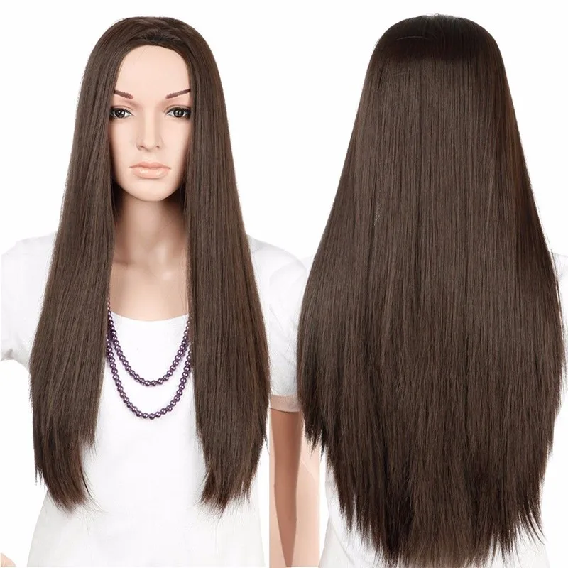 S-noilite 28inches Long Straight 100% Real Natural Wig Synthetic Brown Red Black Heat Resistant Hair Wigs for Women
S-noilite 28inches Long Straight 100% Real Natural Wig Synthetic Brown Red Black Heat Resistant Hair Wigs for Women