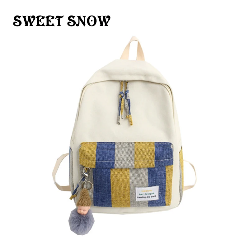 SWEET SNOW New Ladies Canvas Backpack Casual Wild Travel Back Pack Small Fresh Student Bag Large Capacity Female Backpacks
SWEET SNOW New Ladies Canvas Backpack Casual Wild Travel Back Pack Small Fresh Student Bag Large Capacity Female Backpacks
