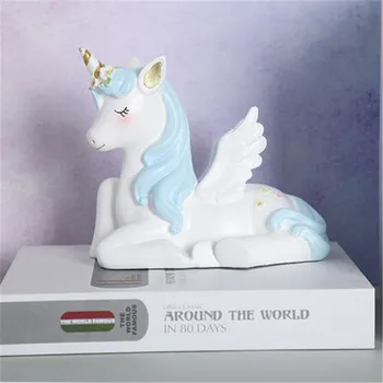 Nordic Unicorn Resin Coin Money Box Creative Children Bedroom Bedside Table Figurines Coffee Shop Cartoon Decoration X2020
Nordic Unicorn Resin Coin Money Box Creative Children Bedroom Bedside Table Figurines Coffee Shop Cartoon Decoration X2020