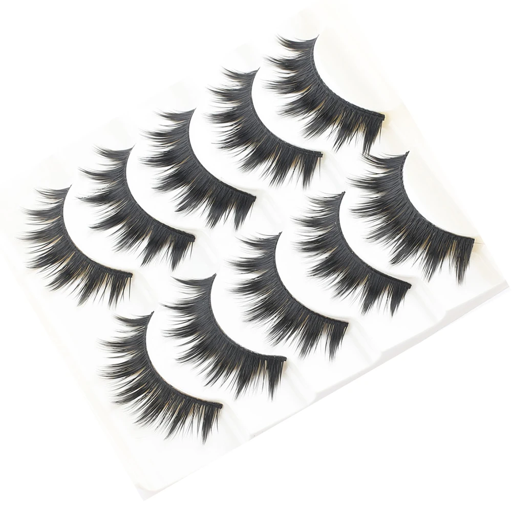 5 Pairs Long Cross False Eye Lashes Makeup Natural Fake Thick Black Eyelashes Tools
5 Pairs Long Cross False Eye Lashes Makeup Natural Fake Thick Black Eyelashes Tools
