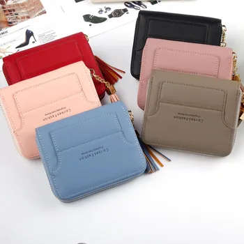 Women Short Wallets PU Leather Female Zipper Purses Nubuck Card Holder Wallet Fashion Woman Tassel Decorated Coin Purse
Women Short Wallets PU Leather Female Zipper Purses Nubuck Card Holder Wallet Fashion Woman Tassel Decorated Coin Purse