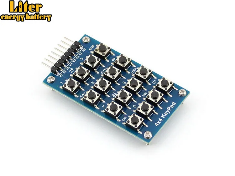 4x4 Keypad Accessory Board 16 Push Buttons Arranged as 4x4 Matrix Keyboard Buttons Module Development Kit
4x4 Keypad Accessory Board 16 Push Buttons Arranged as 4x4 Matrix Keyboard Buttons Module Development Kit