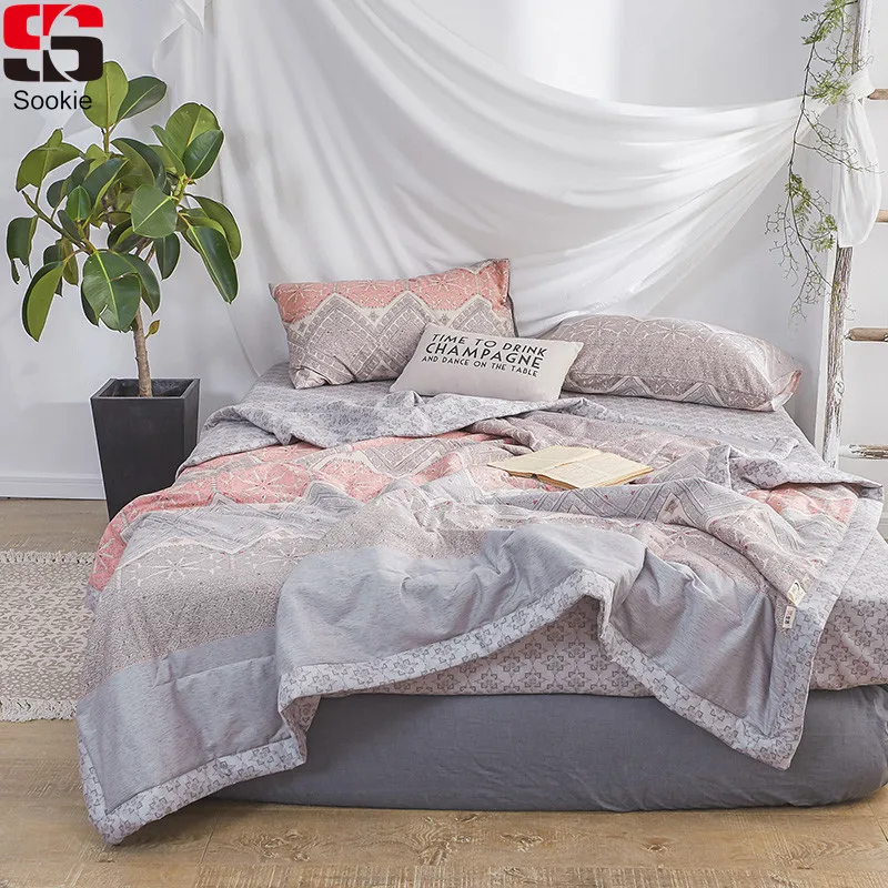 Sookie Summer Quilt 100% Cotton Geometric Flower Pattern Air Condition Blanket Comforter for Child Adult Double Single Queen Bed
Sookie Summer Quilt 100% Cotton Geometric Flower Pattern Air Condition Blanket Comforter for Child Adult Double Single Queen Bed