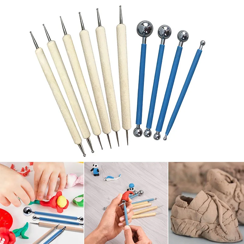 New 10 Pcs Ball Stylus Dotting Tools Clay Ceramics Pottery Carving Embossing Sculpting Set XOA88
New 10 Pcs Ball Stylus Dotting Tools Clay Ceramics Pottery Carving Embossing Sculpting Set XOA88