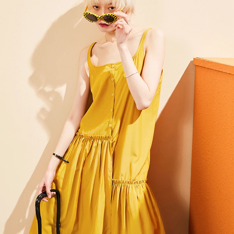 Samstree Summer Spaghetti Strap Dresses Asymmetrical Vintage A-Line Patchwork Maxi Dress Mid-Calf Plus Size Yellow Lady Vestidos
Samstree Summer Spaghetti Strap Dresses Asymmetrical Vintage A-Line Patchwork Maxi Dress Mid-Calf Plus Size Yellow Lady Vestidos