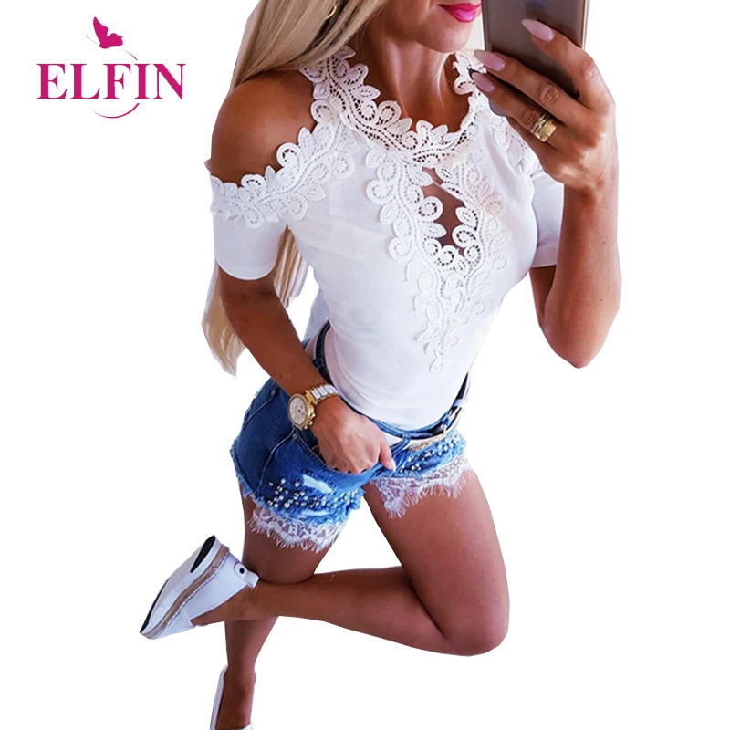 White Women T-shirt Lace Tee Shirt Femme Cold Shoulder Summer Harajuku Tshirt Korean Womens Clothing 2019 SJ2830R
White Women T-shirt Lace Tee Shirt Femme Cold Shoulder Summer Harajuku Tshirt Korean Womens Clothing 2019 SJ2830R