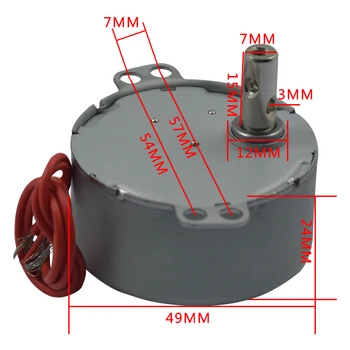 5pcs/lot 49KTYZ synchronous motor 4W small motor 220V AC permanent magnet motor 20-24rpm two-way slowdown motor
5pcs/lot 49KTYZ synchronous motor 4W small motor 220V AC permanent magnet motor 20-24rpm two-way slowdown motor