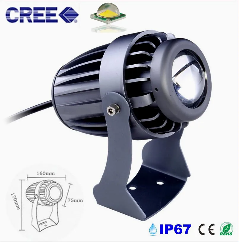 

1*10W A beam of light, CREE LED spotlight lamp light lamp remote ultra narrow light wall roof waterproof outdoor Free shipping