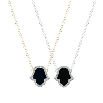QIAMNI Hot Sale 10pcs/lot Wholesale Black Onyx Hamsa and CZ Pendant Necklace for Women and Girls statement necklace Jewelry
QIAMNI Hot Sale 10pcs/lot Wholesale Black Onyx Hamsa and CZ Pendant Necklace for Women and Girls statement necklace Jewelry