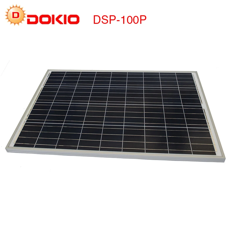 DOKIO 100W 18 Volt Solar Panel China + 10A 12/24 Volt Controller 100 Watt Solar Panels Cell/Module/System Charger/Battery
DOKIO 100W 18 Volt Solar Panel China + 10A 12/24 Volt Controller 100 Watt Solar Panels Cell/Module/System Charger/Battery