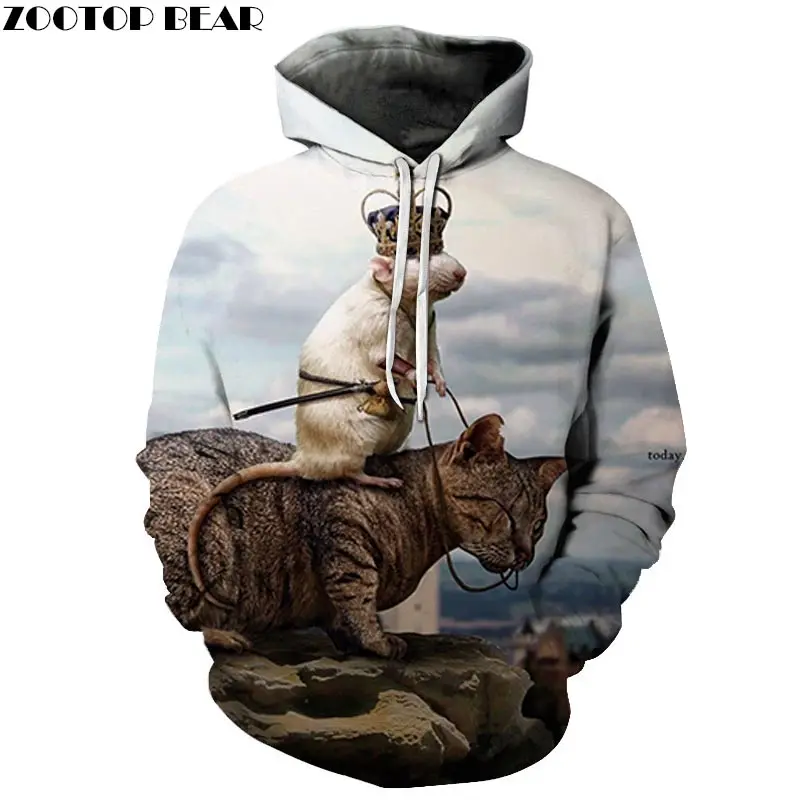 Rat Riding On A Cat 3D Printed Mens Pullover Sweatshirt Pullover Casual Hoodie Men Streetwear Sweatshirt Hoodie 2019 ZOOTOP BEAR
Rat Riding On A Cat 3D Printed Mens Pullover Sweatshirt Pullover Casual Hoodie Men Streetwear Sweatshirt Hoodie 2019 ZOOTOP BEAR