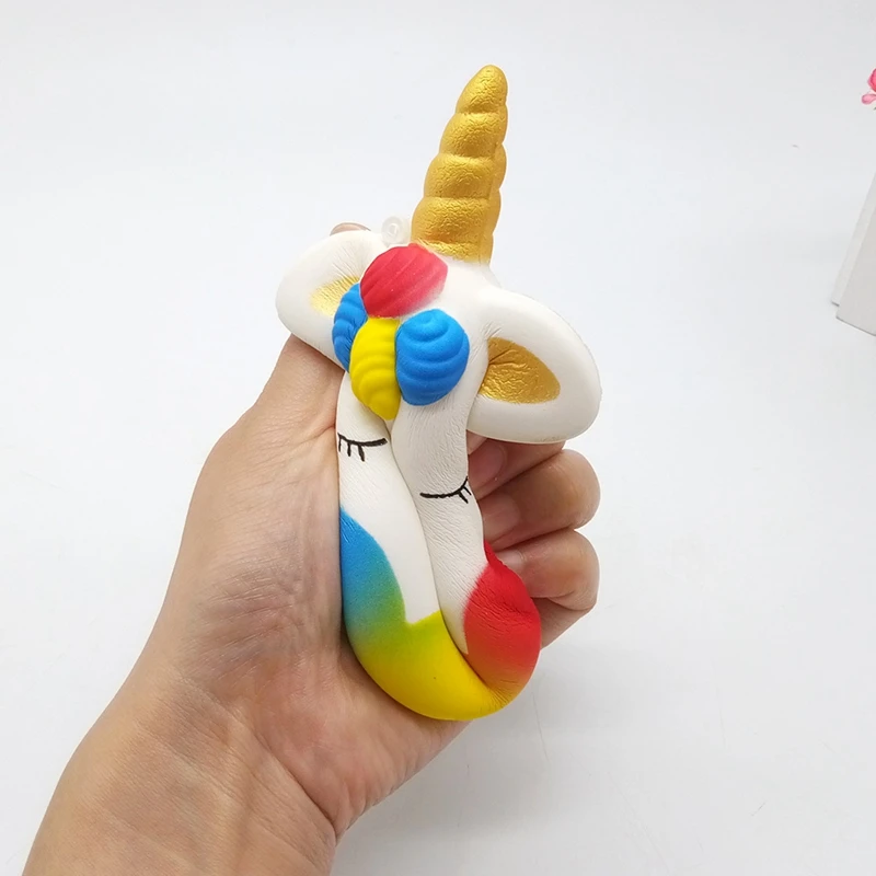 Cute Kawaii Colorful Galaxy Cartoon Unicorn Squishy Donut Slow Rising Stress Relief Squeeze Funny Antistress Toy For Kid Squishi