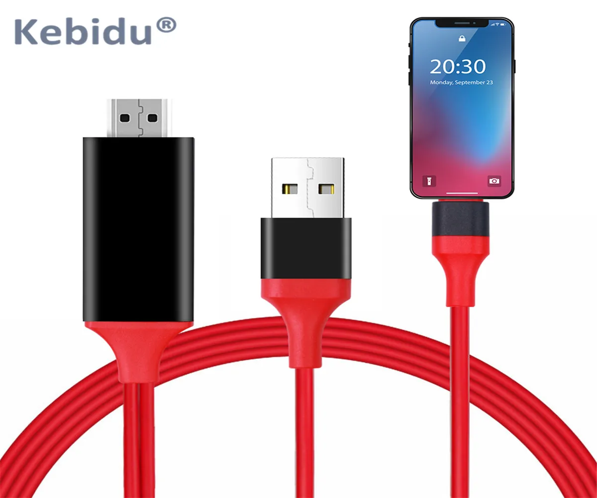 kebidu 1.8M 8 Pin to HDMI Male Cable HD 1080P HDMI Converter Adapter Cable USB Cable for HDTV TV Digital AV for iPhone for IOS
kebidu 1.8M 8 Pin to HDMI Male Cable HD 1080P HDMI Converter Adapter Cable USB Cable for HDTV TV Digital AV for iPhone for IOS