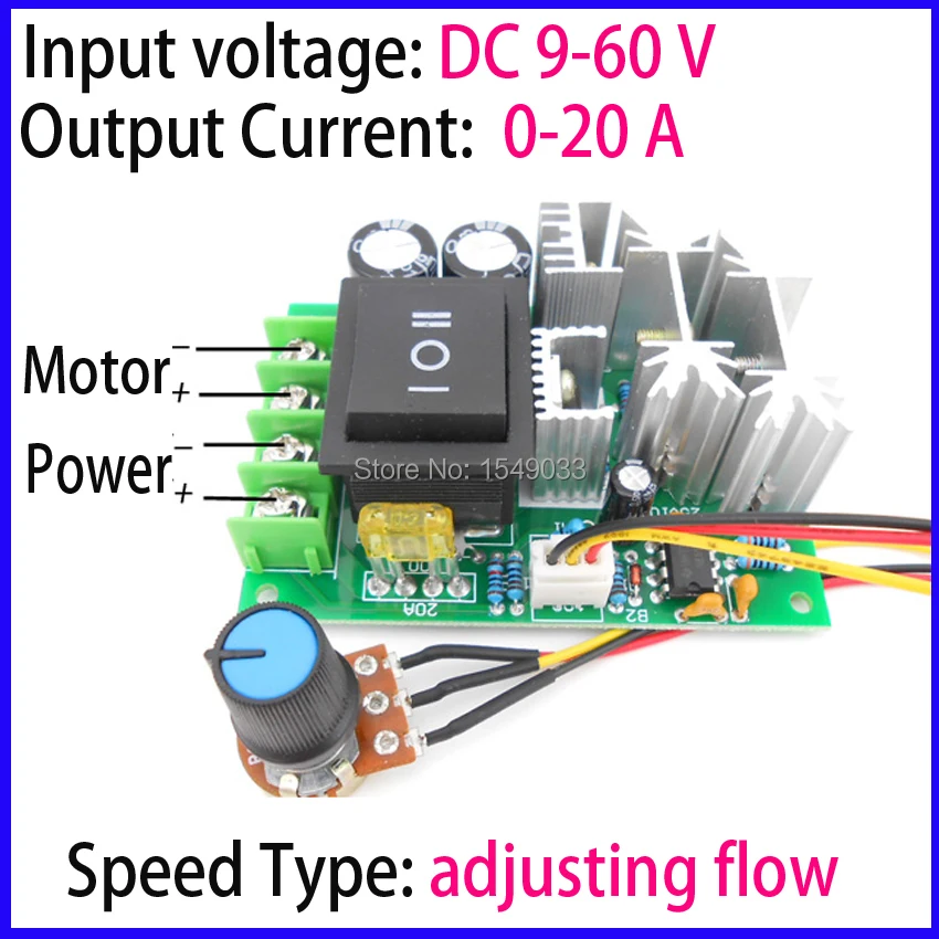 12V 24V 36V 48V 20A DC PWM motor converter stepless module knob with switch SCR dimming speed thermostat Power Conditioning
12V 24V 36V 48V 20A DC PWM motor converter stepless module knob with switch SCR dimming speed thermostat Power Conditioning
