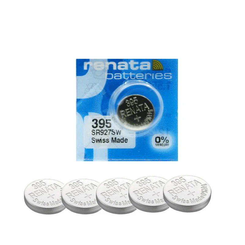 

5Pcs/Lot Renata 395 100% Original Brand New Silver Oxide Watch Battery LONG LASTING SR927SW LR57 LR927 AG7 Button Coin Cell