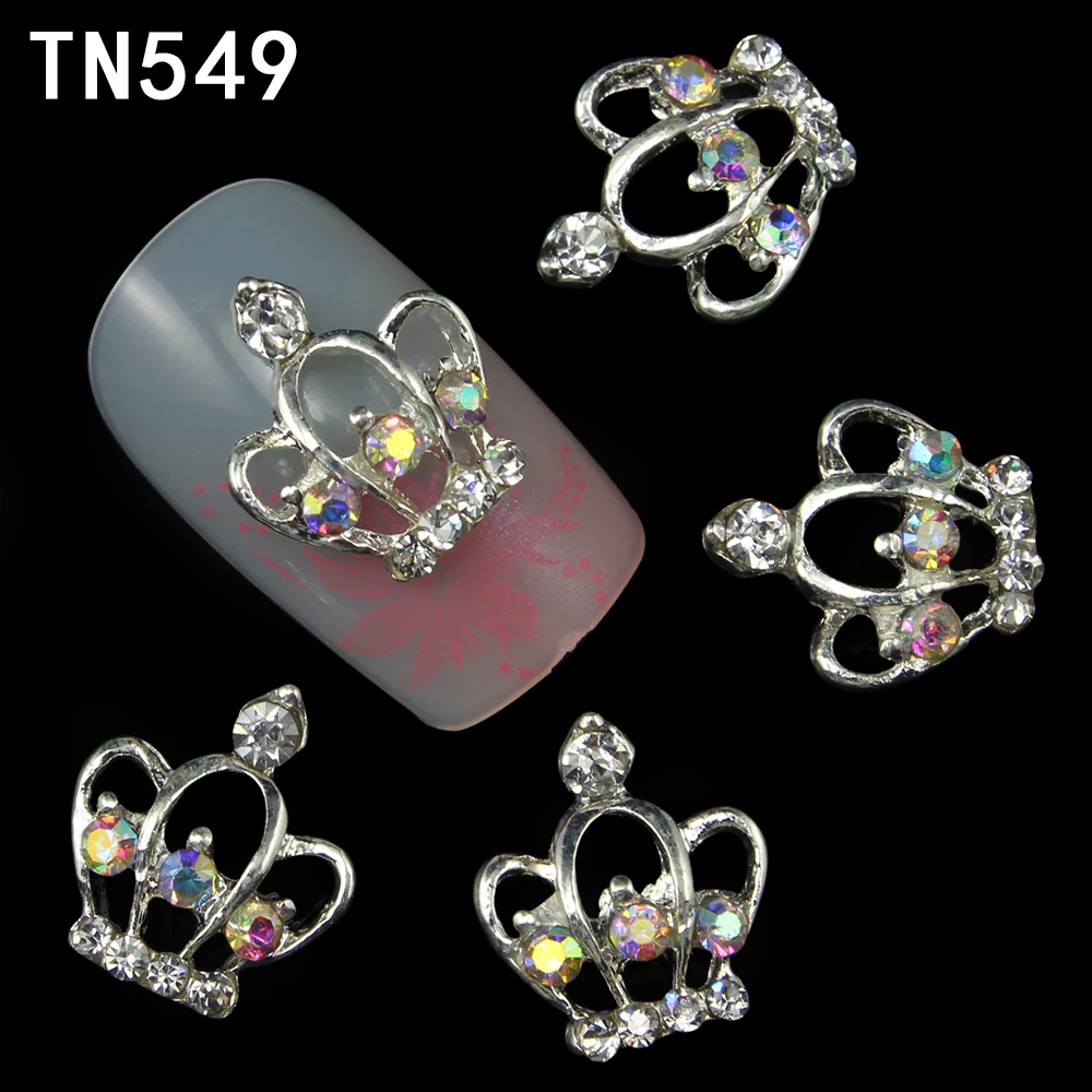 10pcs 3d nail art decoration silver crown glitter rhinestone nails tip stud charm jewelry nail tools TN549
10pcs 3d nail art decoration silver crown glitter rhinestone nails tip stud charm jewelry nail tools TN549