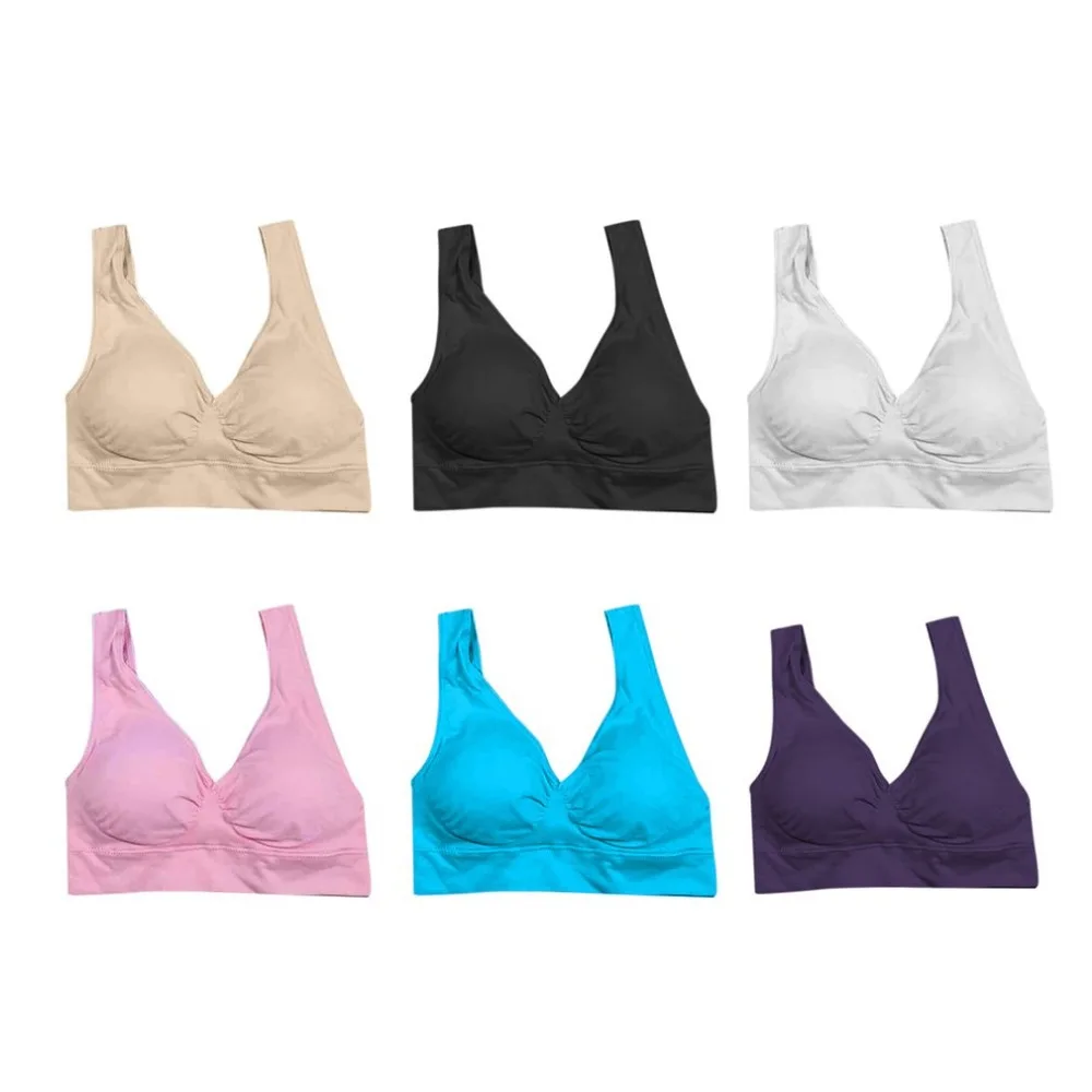 New High Quality Breathable Women Sport Bra Comfortable Sexy Ladies Seamless Padded Running Yoga Running Gym Sport Tank Vest Top