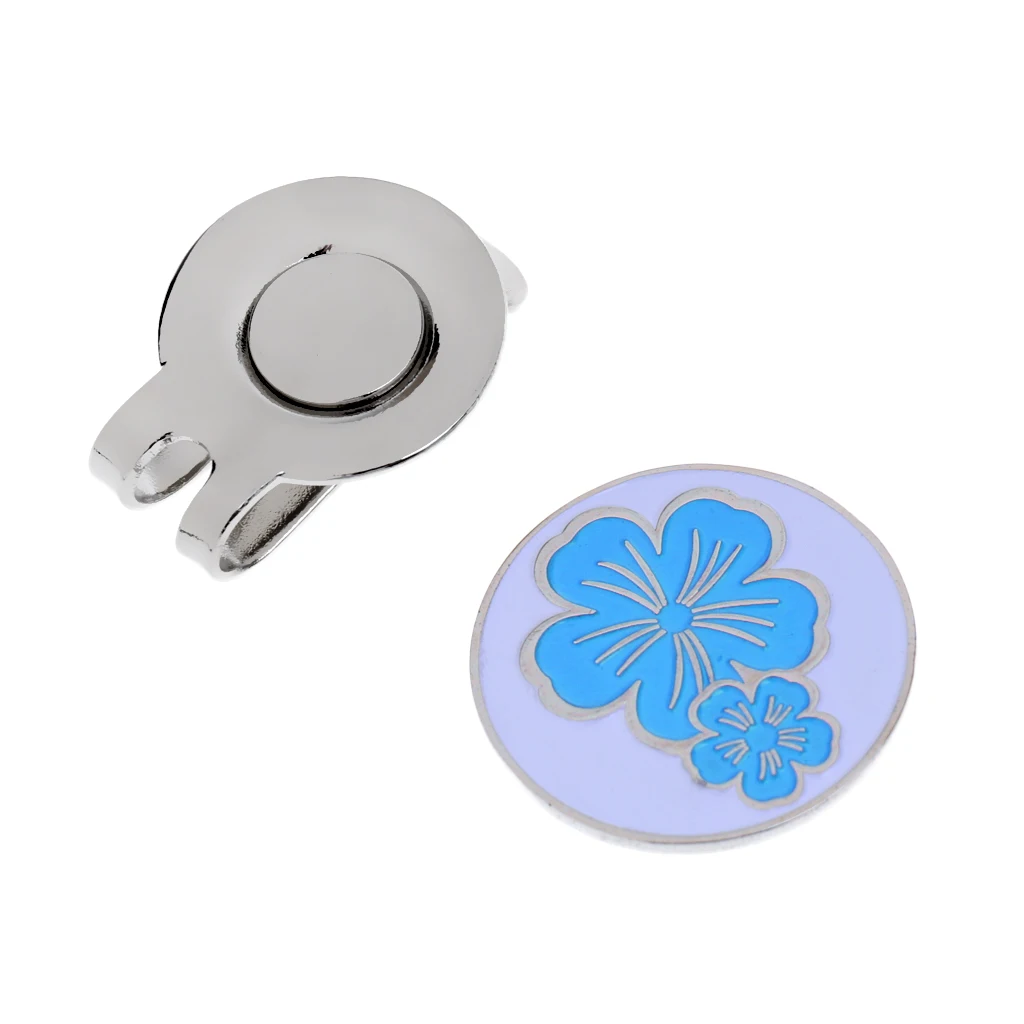 Portable Stylish Flower Golf Hat Clip with Detachable Magnetic Golf Ball Marker Golf Gift for Friends Families Golf Lovers Portable Stylish Flower Golf Hat Clip with Detachable Magnetic Golf Ball Marker Golf Gift for Friends Families Golf Lovers