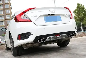 ABS REAR TRUNK LIP SPOILER DIFFUSER 4 OUTLET PIPE EXHAUST BUMPER PROTECTOR COVER FOR HONDA CIVIC 2016 2017 2018
ABS REAR TRUNK LIP SPOILER DIFFUSER 4 OUTLET PIPE EXHAUST BUMPER PROTECTOR COVER FOR HONDA CIVIC 2016 2017 2018