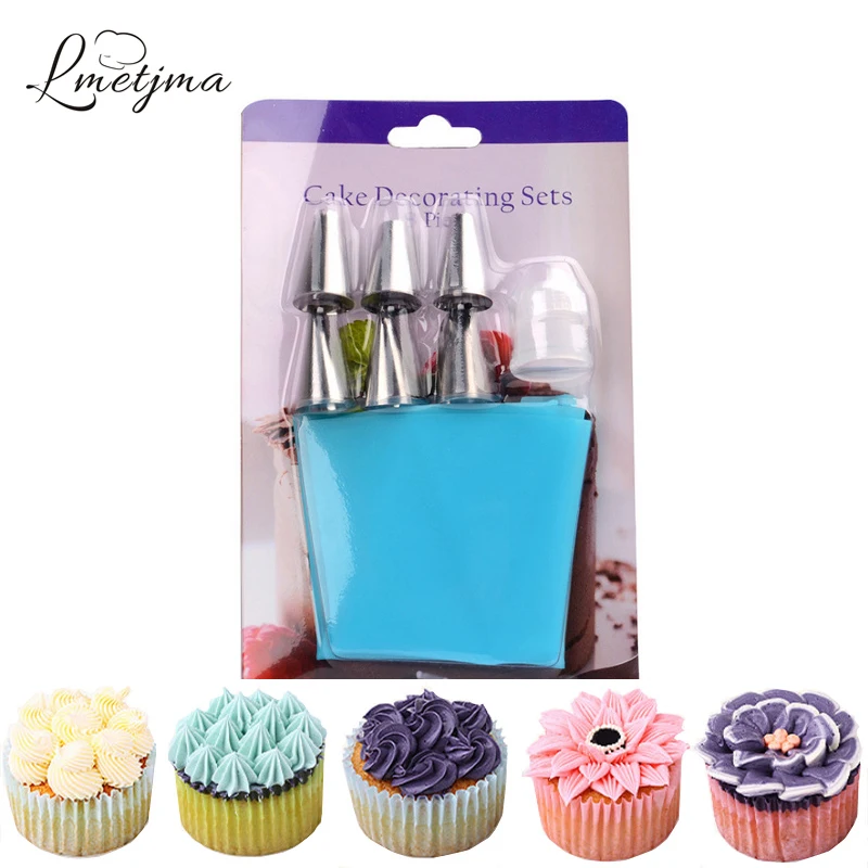 LMETJMA Stainless Steel Cake Tip Set Silicone Icing Piping Cream Pastry Bag with 6pcs Stainless Steel Nozzle Sets PYKC0005
LMETJMA Stainless Steel Cake Tip Set Silicone Icing Piping Cream Pastry Bag with 6pcs Stainless Steel Nozzle Sets PYKC0005