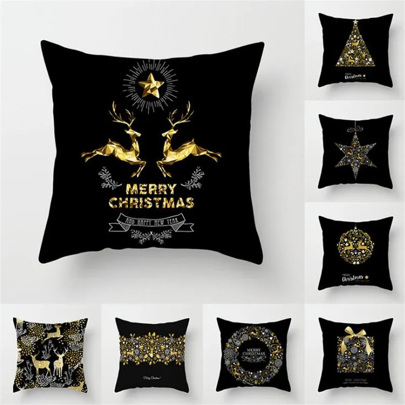 2019 New Black Christmas Series Pillowcase Office Waist Pad Cover Home Textile finished Pillowcase
2019 New Black Christmas Series Pillowcase Office Waist Pad Cover Home Textile finished Pillowcase