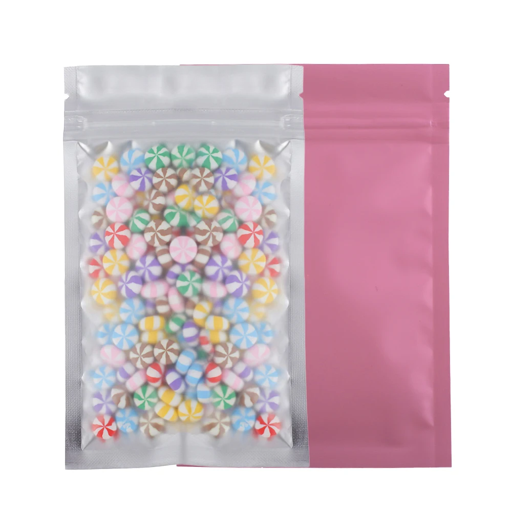 8.5x13cm (3.25x5in) 100pcs/lot Clear/ Silver/ Pink Matte Self Seal Aluminum Foil Flat Zip Lock Bag Food Storage Bags
8.5x13cm (3.25x5in) 100pcs/lot Clear/ Silver/ Pink Matte Self Seal Aluminum Foil Flat Zip Lock Bag Food Storage Bags