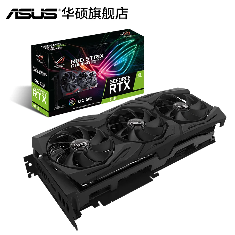 

Asus ROG STRIX-RTX2080-O8G-GAMING Turing Architecture Desktop Game Graphics Card GDDR6 Support 4 screen output