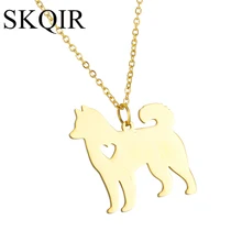 SKQIR Statement Necklace Gold Color Personality Akita Dog Animal Pendant Stainless Steel Hollow Heart Necklace Women Jewelry
SKQIR Statement Necklace Gold Color Personality Akita Dog Animal Pendant Stainless Steel Hollow Heart Necklace Women Jewelry