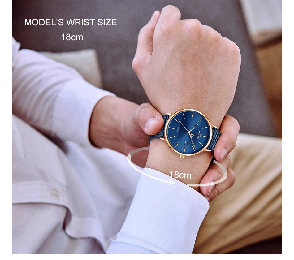 NAVIFORCE Mesh steel Couple Watch
