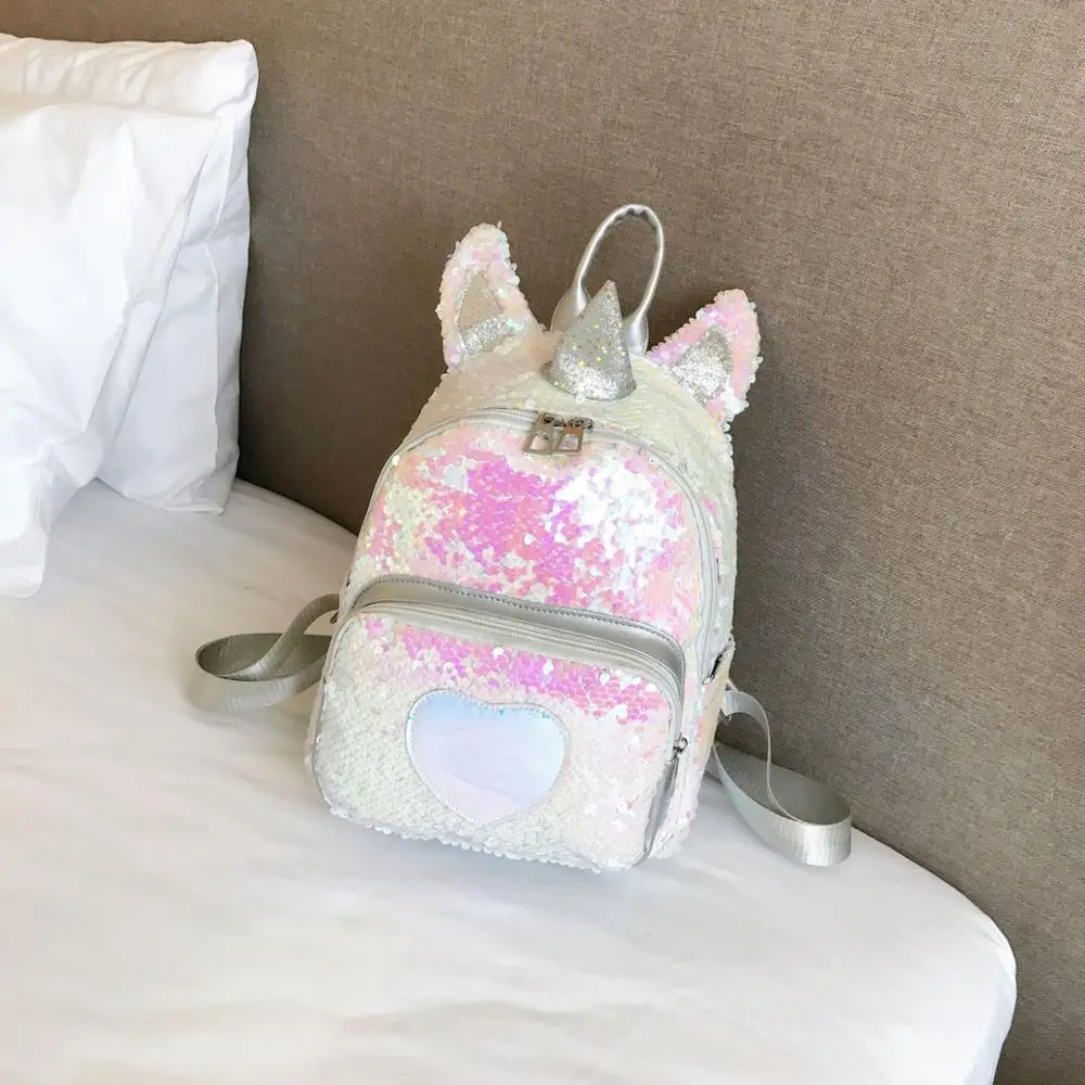 Fashion Unicorn Design Women Backpack Heart Design School Bag For Teenage Girls Fashion Sequin Female Small Travel Bag
Fashion Unicorn Design Women Backpack Heart Design School Bag For Teenage Girls Fashion Sequin Female Small Travel Bag