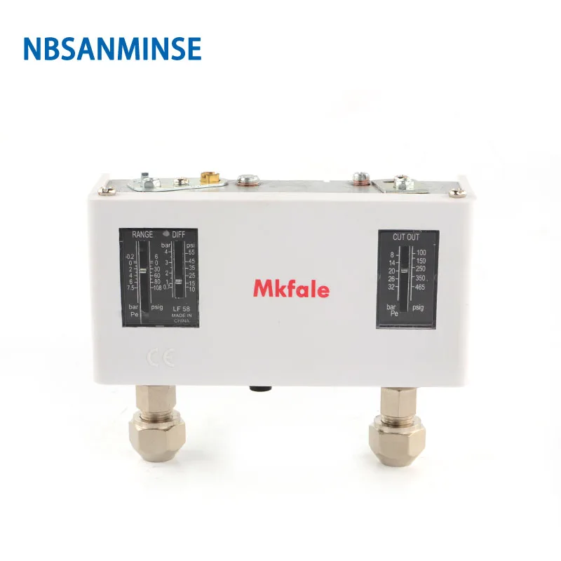 NBSANMINSE PC58 G NPT 1/4 UF7/16 M12X1.25 Dual Pressure Switches In Air Water With Two Pressure Set Points In One Switch
NBSANMINSE PC58 G NPT 1/4 UF7/16 M12X1.25 Dual Pressure Switches In Air Water With Two Pressure Set Points In One Switch