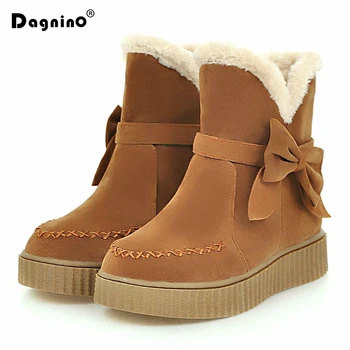 2019 New Winter Snow Boots Women Warm Plush Woman Shoes Thick Bottom Bow Ankle Boots Student Platform Snow Boots Big Size 34-43
2019 New Winter Snow Boots Women Warm Plush Woman Shoes Thick Bottom Bow Ankle Boots Student Platform Snow Boots Big Size 34-43