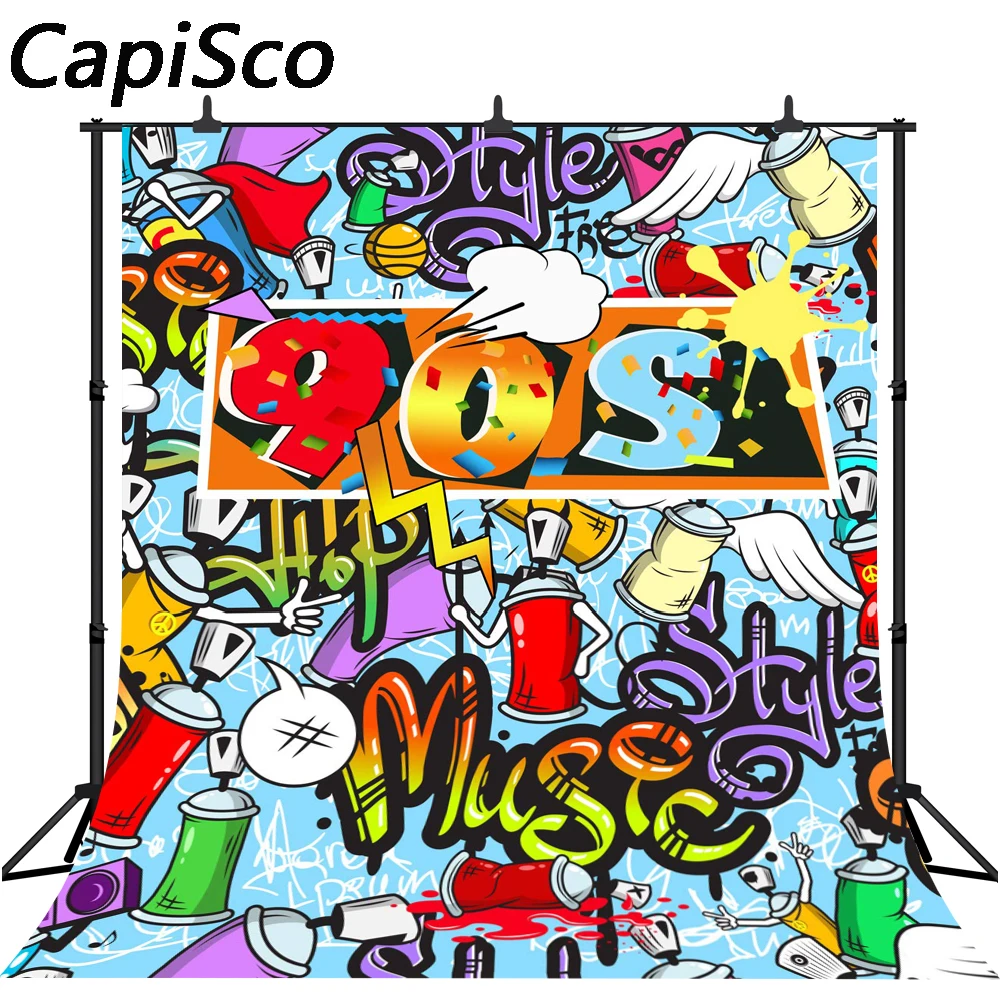 Capisco 90's Hip Hop Photography Backdrop Graffiti Happy Birthday Background Customized Photographic Backdrops For Photo Studio
Capisco 90's Hip Hop Photography Backdrop Graffiti Happy Birthday Background Customized Photographic Backdrops For Photo Studio