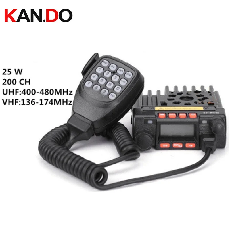 8900d Mini Mobile Radio Dual band 136-174/400-480MHz 25W high power Transceiver KT8900 car radio Ham radio vehile walkie talkie
8900d Mini Mobile Radio Dual band 136-174/400-480MHz 25W high power Transceiver KT8900 car radio Ham radio vehile walkie talkie