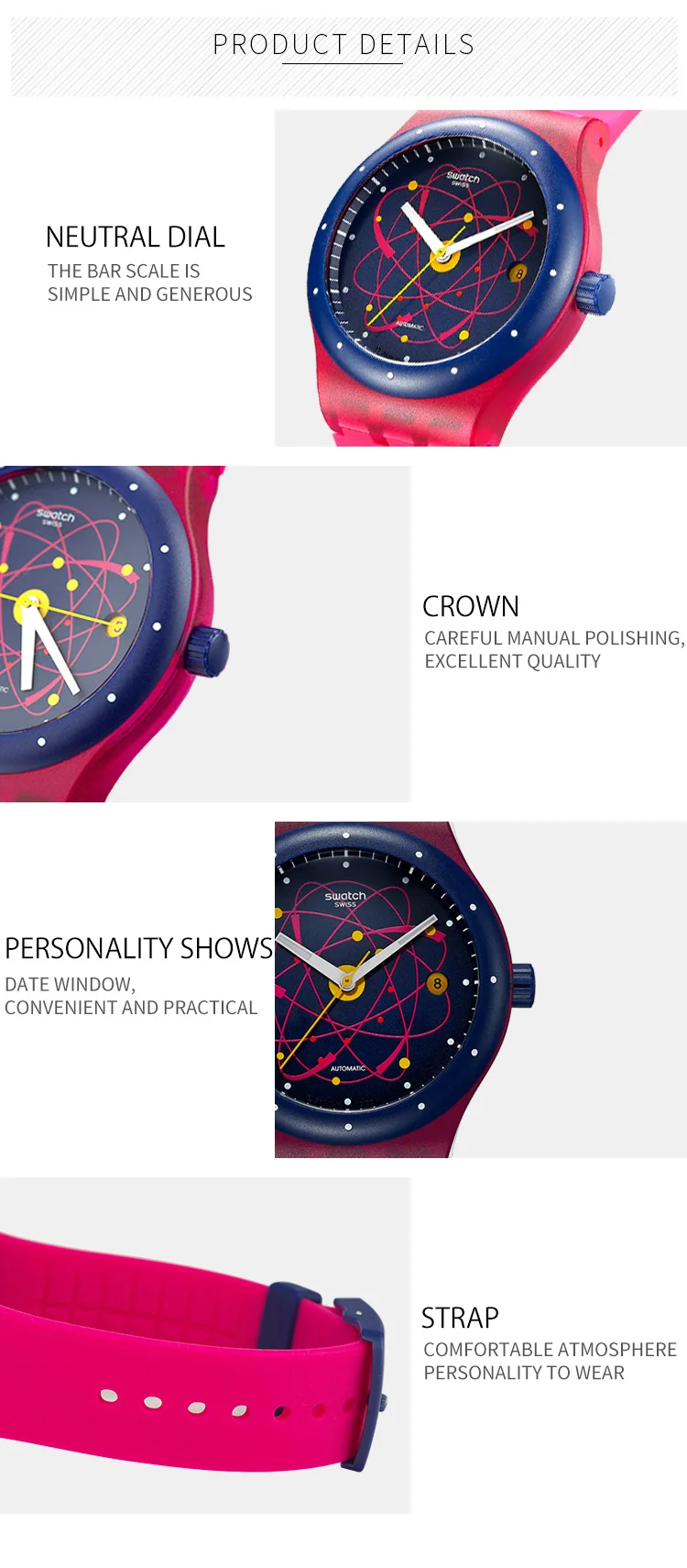 Swatch watch Device 51 planetary mechanical neutral watch SUTR401 -  AliExpress Watches