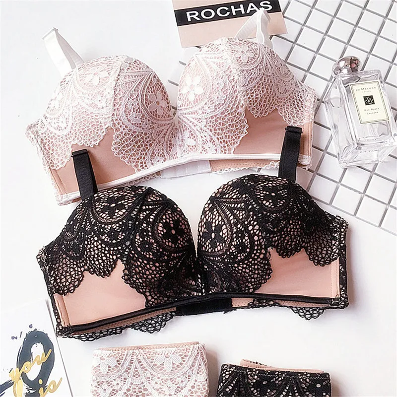 JYF Brand Women New Underwear Set Sexy Seamless Wire Free Lace Bra Set Young Girl Sexy Lingerie Deep V Push Up Bra Sets
JYF Brand Women New Underwear Set Sexy Seamless Wire Free Lace Bra Set Young Girl Sexy Lingerie Deep V Push Up Bra Sets