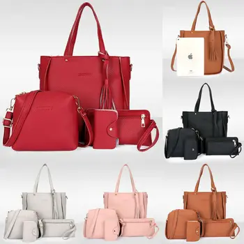 2019 Newest Hot 4pcs Composite Bags Women Fashion Solid PU Leather Handbag Shoulder Bag Tote Purse Messenger Satchel Set
2019 Newest Hot 4pcs Composite Bags Women Fashion Solid PU Leather Handbag Shoulder Bag Tote Purse Messenger Satchel Set
