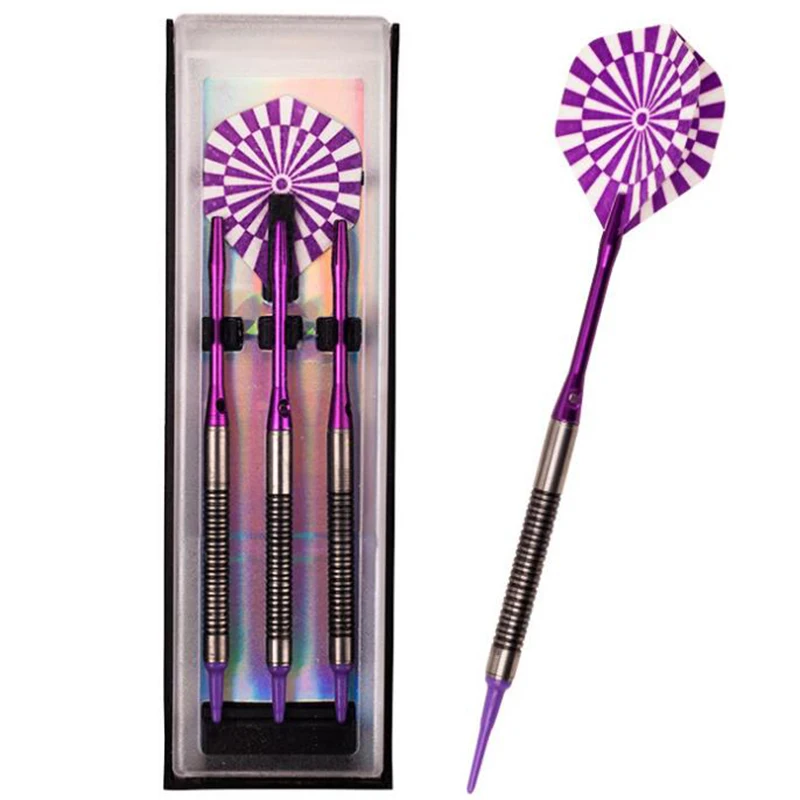 Profession 90% Tungsten Steel Tip Darts 3pcs/Set 18g 2BA Purple Color Laser Dart Flight Soft Darts Electronic Darts 9 Colors
Profession 90% Tungsten Steel Tip Darts 3pcs/Set 18g 2BA Purple Color Laser Dart Flight Soft Darts Electronic Darts 9 Colors