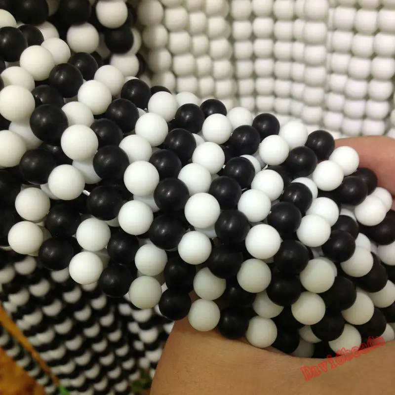 5A Quality Black White Frost Dull Polish Matte Onyx Agat Round natural Stone Beads 16" Strand 8 10 12MM For Jewelry Making
5A Quality Black White Frost Dull Polish Matte Onyx Agat Round natural Stone Beads 16" Strand 8 10 12MM For Jewelry Making