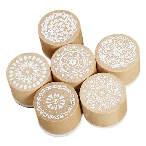 New 6pcs/Set DIY Assorted Retro Vintage Floral Flower Pattern Round Wooden Rubber Stamp Scrapbook
New 6pcs/Set DIY Assorted Retro Vintage Floral Flower Pattern Round Wooden Rubber Stamp Scrapbook