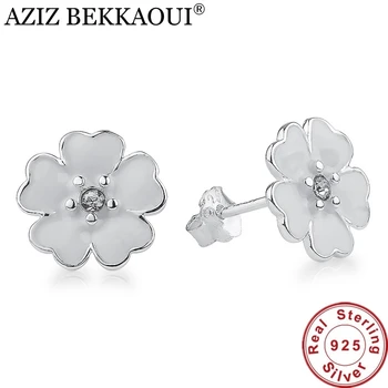 European Original 925 Sterling Silver Primrose Flower Stud Earrings White Enamel Flower Earrings for Women Girl Pendientes Gift
European Original 925 Sterling Silver Primrose Flower Stud Earrings White Enamel Flower Earrings for Women Girl Pendientes Gift