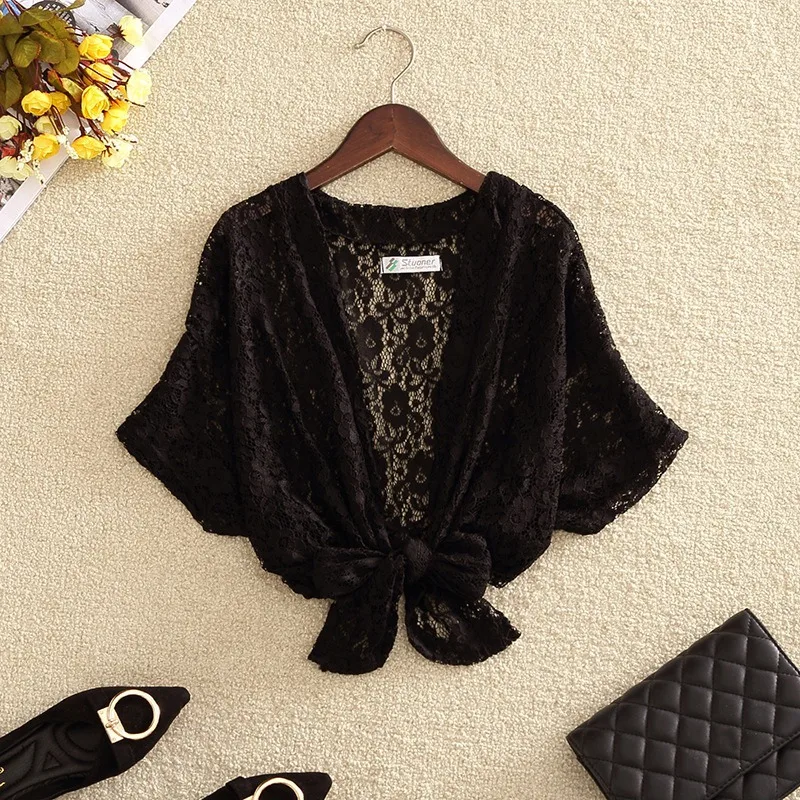 Womens Plus Size Solid Lace Hollow Out Blouse Kimono Cardigan Lace Up Short Sleeve Summer Shirt Cover Up Beach Blouse
Womens Plus Size Solid Lace Hollow Out Blouse Kimono Cardigan Lace Up Short Sleeve Summer Shirt Cover Up Beach Blouse