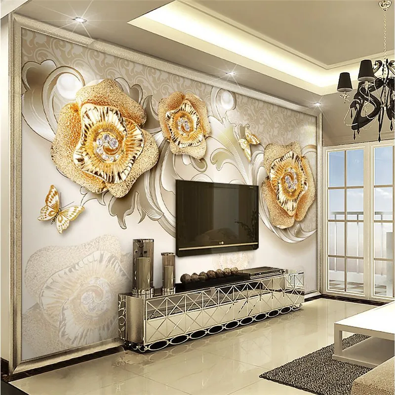 beibehang Wall Panel Wallpaper Rose Gold Jewelry Butterfly Background Modern Europe Art Mural for Living Room Large Painting
beibehang Wall Panel Wallpaper Rose Gold Jewelry Butterfly Background Modern Europe Art Mural for Living Room Large Painting
