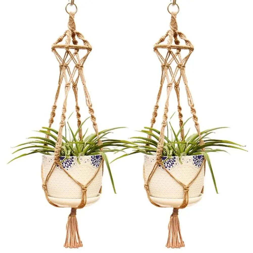 Macrame Flower Plant Pot Knitting Hanging Net Holder Braided Hemp Rope Basket Drop Shipping Hanging basket
Macrame Flower Plant Pot Knitting Hanging Net Holder Braided Hemp Rope Basket Drop Shipping Hanging basket