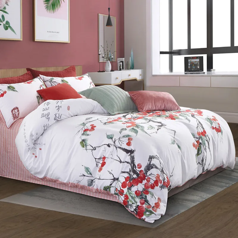 4pcs Comforter Bedding Set Pillowcase Duvet Cover Set Bedclothes New Year Promotion Bed Linen King Queen Size Breathable Soft
4pcs Comforter Bedding Set Pillowcase Duvet Cover Set Bedclothes New Year Promotion Bed Linen King Queen Size Breathable Soft