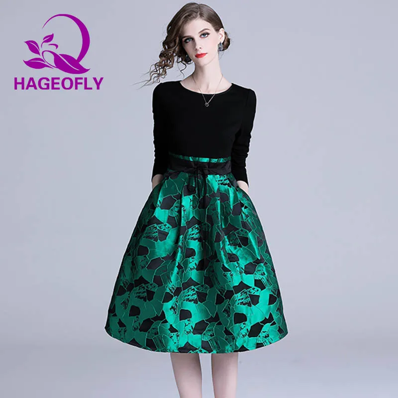 2019 Spring New Korean Dress Women Vintage Jacquard O-neck Long Sleeve Ball Gown Knee Length Green Dresses Vestidos Female S-XXL
2019 Spring New Korean Dress Women Vintage Jacquard O-neck Long Sleeve Ball Gown Knee Length Green Dresses Vestidos Female S-XXL